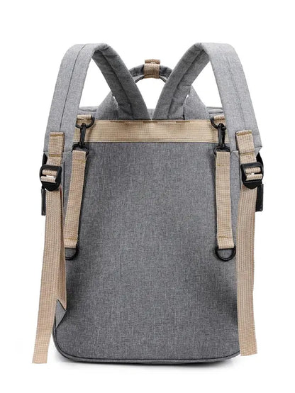 Casual Plain Color Large Capacity Zipper Extendable Backpack 2024, Summer Fashion Multi-Functional Adjustable Strap Backpack for Women & Men