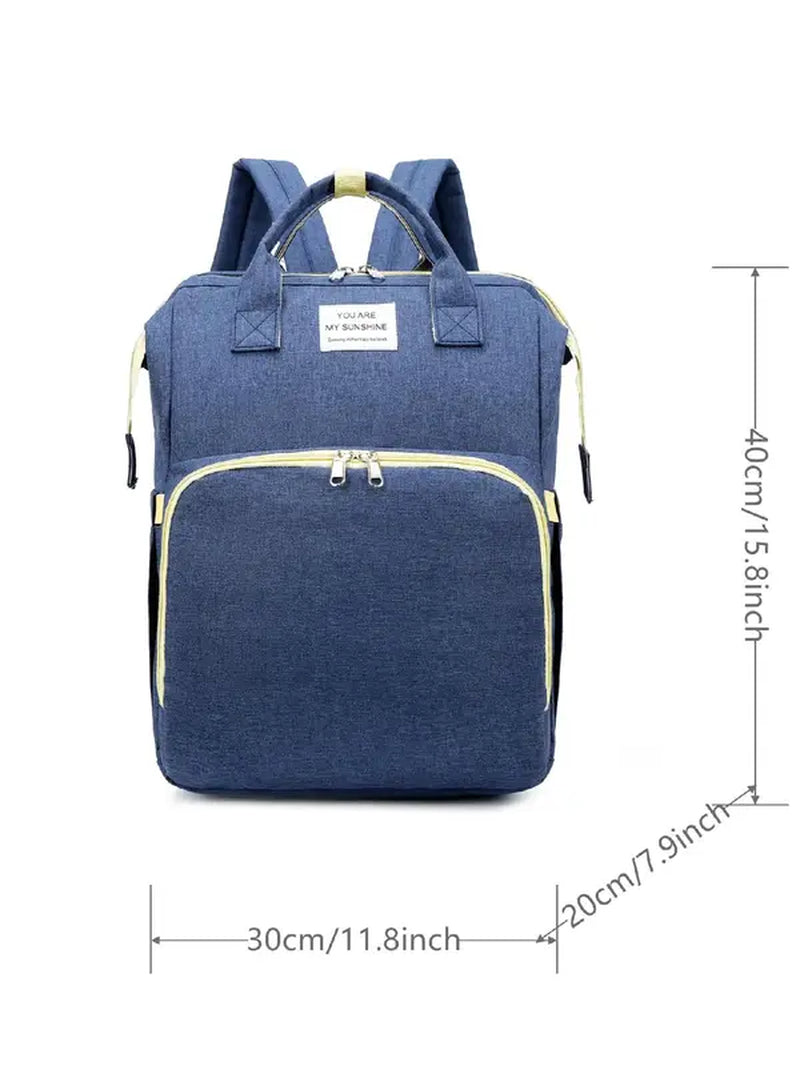 Casual Plain Color Large Capacity Zipper Extendable Backpack 2024, Summer Fashion Multi-Functional Adjustable Strap Backpack for Women & Men