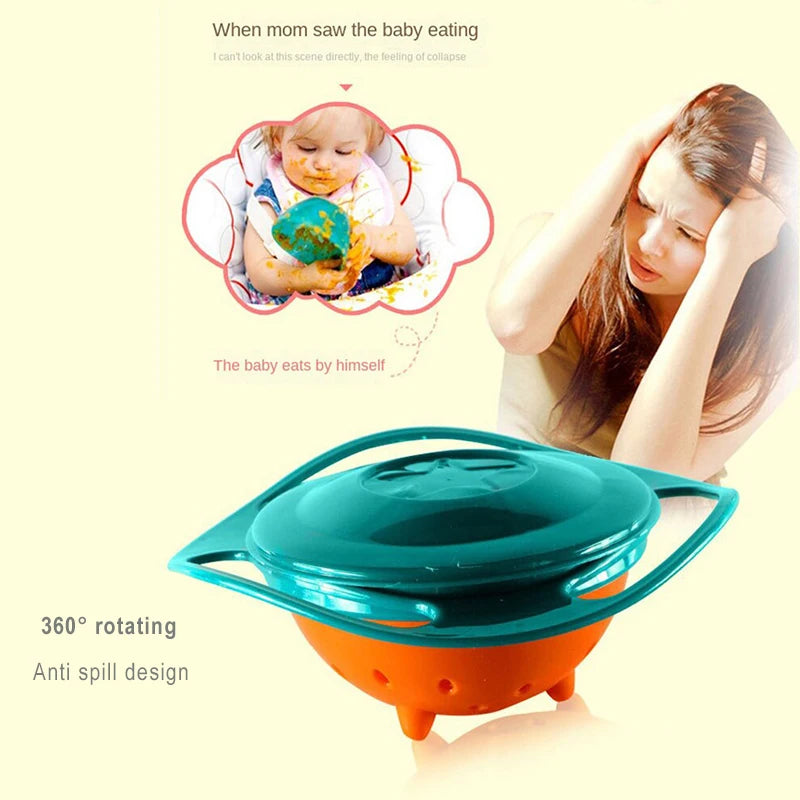 360 Degree Rotate Spill-Proof Bowls